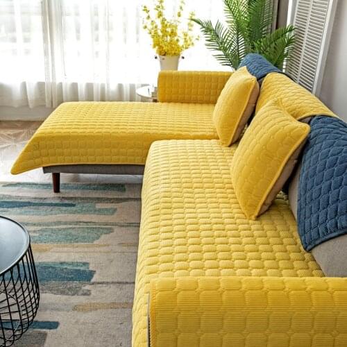 European Universal Sofa Cover Thicken Plush Sofa Towel Cover Slip Resistant Couch Cover Sofa Towel for Living Room Decor