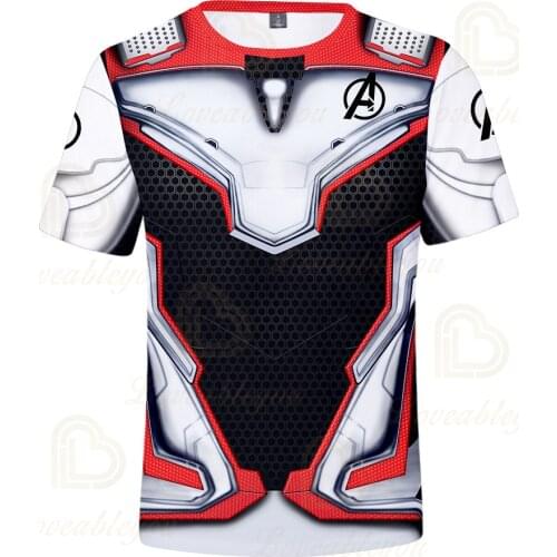 Quantum Realm T Shirt Spider Hero Cosplay 3D Print T-shirts Mens Women Tshirt Endgame Unisex Male Costume