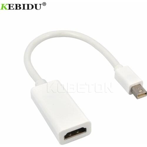 KEBIDU Mini DisplayPort Display Port DP Adapter Cable For Mac Macbook Pro Air Mini DP To HDMI-compatible Cable