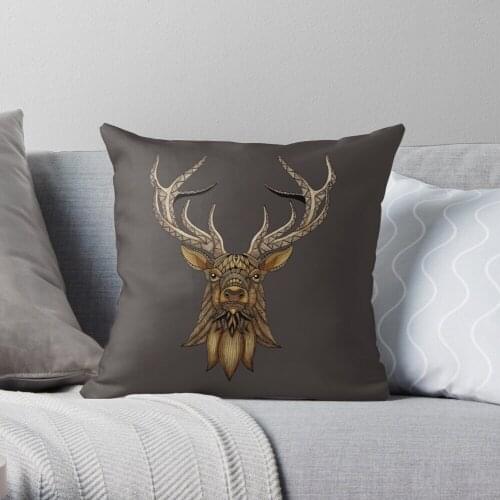 Brown Stag Throw Pillow Cushion Cover Polyester throw pillows case on sofa home living room car seat decor 45x45cm