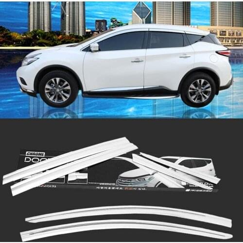 1 Set Brand New Chrome Side Vent Sun Shade Window Visors Rain Guard Deflectors For Nissan Murano 2015-2018