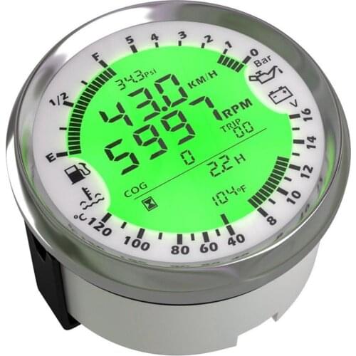1pc Newest 6 In 1 Multifunction GPS Speedometer Tachometer Fuel Gauge 8 Kinds Led Backlight Color Tuning Instrument for Auto
