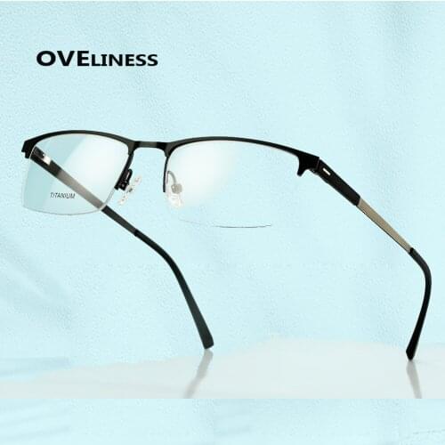 Fashion Square Titanium Alloy Male eye glasses frame men 2020 Optical Computer Myopia Prescription glasses eyeglasses eyewear