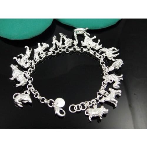 Fashion jewelry, S925 Sterling Silver color Jewelry Bracelets&bracelet, jewelry,Brand New B284