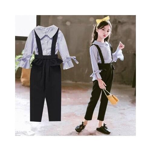 New childrens clothing 5-10 years old girl baby spring and autumn clothing suit new sweet fashionable princess baby suit