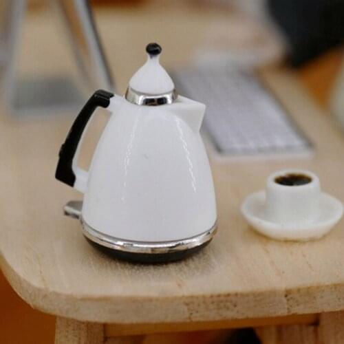 New kids pretend toy Mini Doll house furniture Dollhouse Kettle Pot Miniature Kitchen Kettle Toy Pot Dolls Decorations