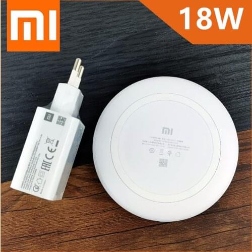 Original Xiaomi Wireless Charger 18W QI Charge MI 9 10 11 Pro Mix 2s 3 9V/2A EU Charger Fast Charge For iphone 12 11 XR Samsung