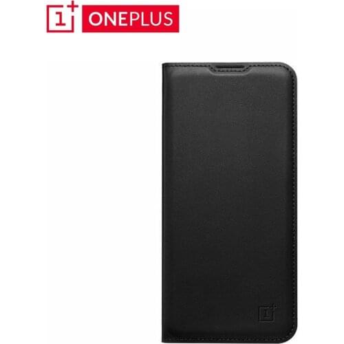 Original Official OnePlus 6T Genuine Flip Case Smart Cover Sleep/Wake up Wallet Card slot For OnePlus 6T Glass Screen Protector