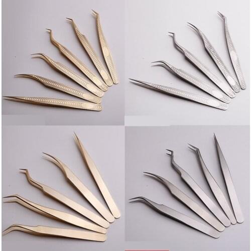 Grafting Eyelash Tweezers, Golden Feather Clip, Flowering, High-precision Eyelash Clip, Special Eyelash Tool