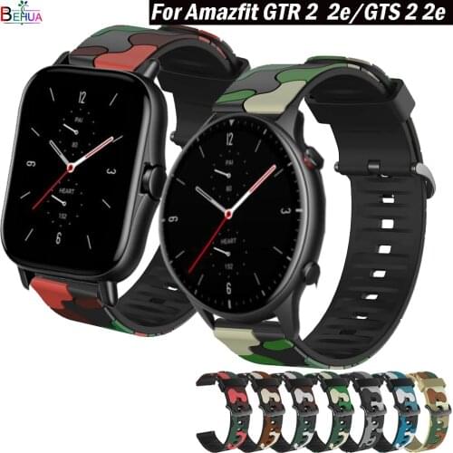 20mm / 22mm Sport Silicone WatchBand For Huami Amazfit GTR 2 2e Strap Bracelet For Amazfit GTS 2 2e Accessories wristband belt