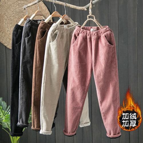 Shzxssfy Women's Velvet Trousers