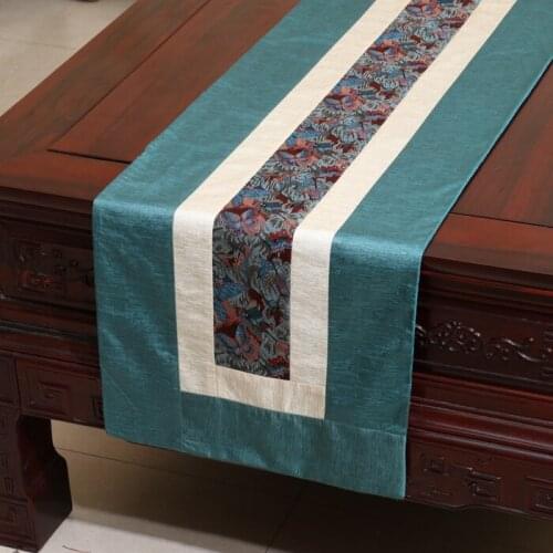 Handmade Rustic Modern Lace Table Runner Patchwork Damask Cotton Table Cloth Rectangular Dining Table Mat Coffee Pads