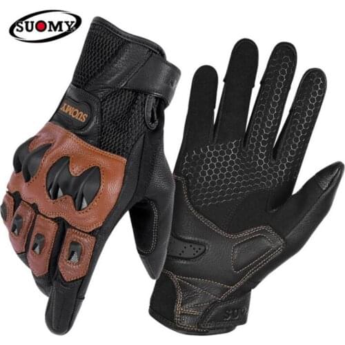 SUOMY Motorcycle Breathable Gloves Summer Racing Outdoor Sports Full Finger Glove Motobike MenRiding Cross Cycling Motocross