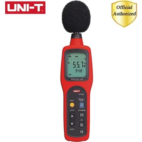UNI-T UT352 LCD screen backlight alarm 30 ~ 130dB MAX / MIN high data record Digital sound level meter USB noise meter tester