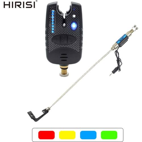 1+1 Carp Fishing Bite Alarm with Fishing Illuminated Swinger 8 LED 4 colors Fishing tackle tools