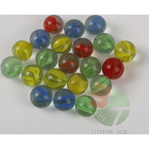 100PCS 11mm Glass balls Red Yellow Blue Green Glass Marbles 11mm Colorful Petal Ball Game Ball Printball