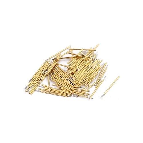 100pcs P048-F 0.6mm Dia 15mm Length Metal Spring Pressure Test Probe Needle