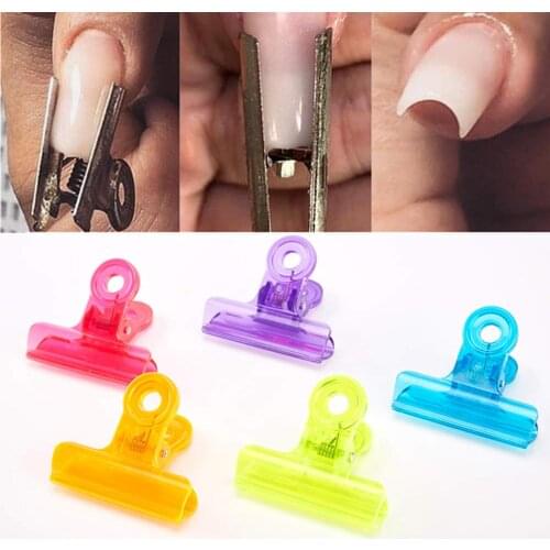 2-5pcs Curvature Clips Rusian C Curve Nail Pinching Tool Stainless Colorful Acrylic Nail Pincher Clips