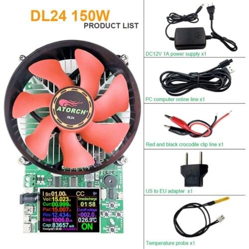 DL24P 4-WIRE Battery Capacity Tester Electronic Load Power Tester Discharge Meter 875F