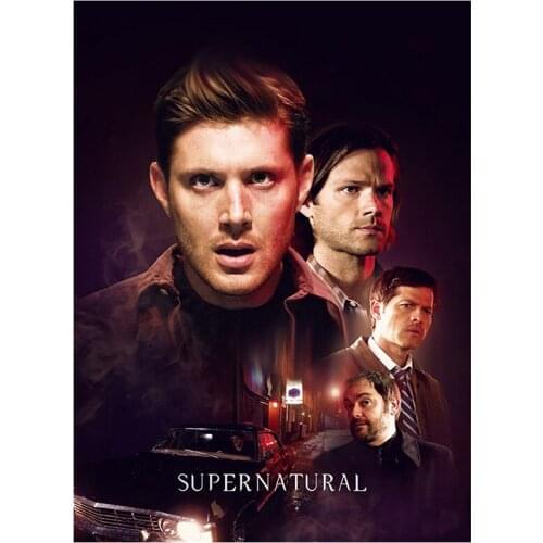 5D DIY Full Round/Square Diamond Painting Supernatural TV Poster 3D Embroidery Cross Stitch Rhinestone Mosaic Home Decor Yy70