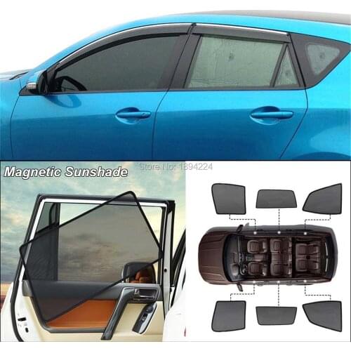 Car Full Side Windows Magnetic Sun Shade UV Protection Ray Blocking Mesh Visor For Mazda 3 Hatchback