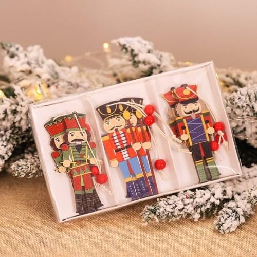 Soldier Wooden Ornamentschristmas Tree Decorations Christmas Decoration for Home Navidad 2021 Christmas DGifts New Year 2022