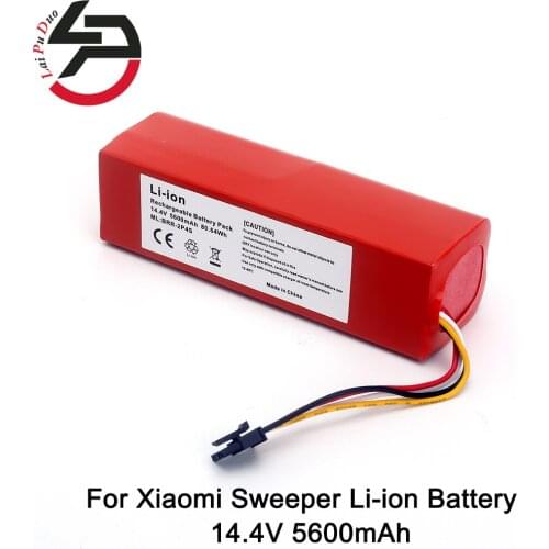 For Xiaomi 14.4V 5600mAh Lithium-Ion Rechargeable Battery For Xiaomi Robot Vacuum Cleaner S50 S51 BRR-2P4S 18650 Battery