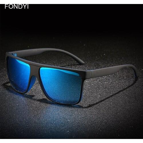 FONDYI Own Brand Designer Fashion Sunglasses Polarized Square Sun Glasses Driving Fishing Travelling Gafas de sol with Case