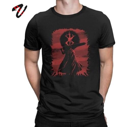 Berserk Tshirt Black Swordsman T Shirt 100% Cotton Men T-Shirts Thanksgiving Day Gift Clothing Popular Tops Plus Size Game Tees