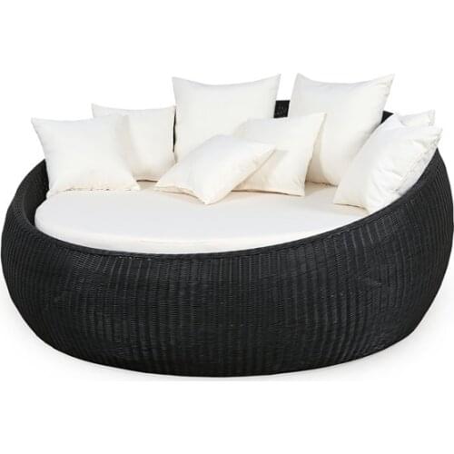 Hot sale outdoor round rattan folding sofa bed SG-181C