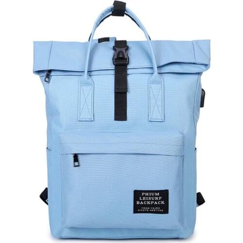 Women External USB Charge Backpack Canvas Backpack Male Mochila Escolar Girls Laptop Backpack School Bags Backpack for teens