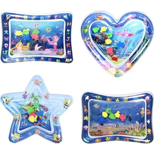 Dropshipping Baby Kids Water Play Mat Inflatable Infant Tummy Time Playmat Toddler Water Mats For Baby Toys Activity Play Center