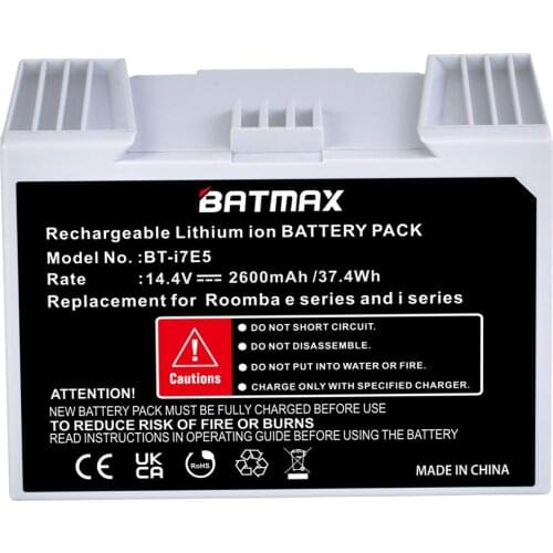14.4V 2600mAh Rechargeable Battery for iRobot Roomba e series and i Series Roomba i7 i7+ e5 7150 7550 e5150 e5152 4624864 ABL-D1