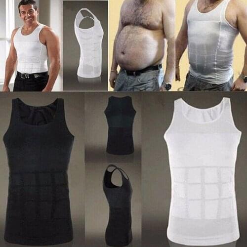 UK Men Body Slimming Tummy Shaper Belly Underwear Shapewear Waist Girdle Vest