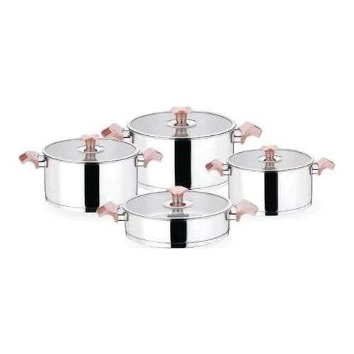 Aryıldız Cookware Set 8 Pieces King Rose Gold