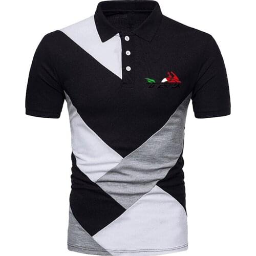 New 2021 Summer Stitching T-shirt Mens Benelli TRK 502X Printing Comfortable Harajuku Tops Fashion Breathable Polo shirts