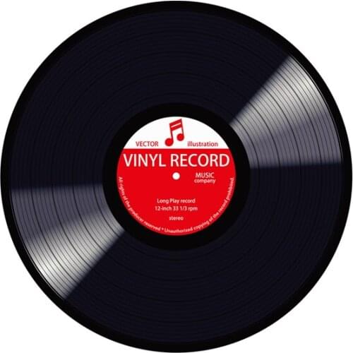 New Round Retro Rock Carpet Red Yellow Green Blue Record Stylish Decor Mats