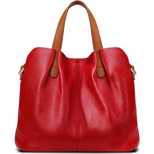 Genuine Leather Satchel Handbag Crossbody Shoulder Bag Tote Purse with Inner Bag for Women Beach Travel Party Use Supplies