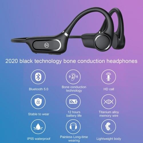 Open Ear Headphones Wireless Bluetooth Headset IP55 Waterproof Bone Conduction Headphones With Microphone Bluetooth Headphones