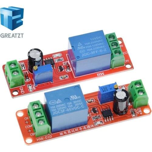 DC 5V 12V Time Delay Relay NE555 Time Relay Shield Timing Relay Timer Control Switch Car Relays Pulse Generation Duty Cycle