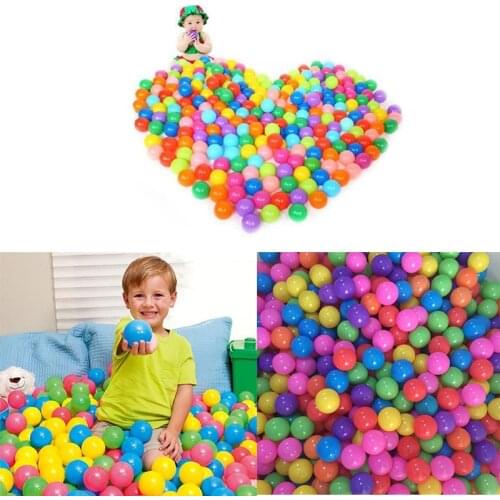 50Pcs Colorful Ball Outdoor Sport Ball Colorful Soft Water Pool Ocean Wave Ball Baby Kids Funny Toys Color Cognitive Teaching