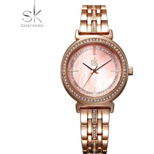 Shengke Ladies Gold Watch