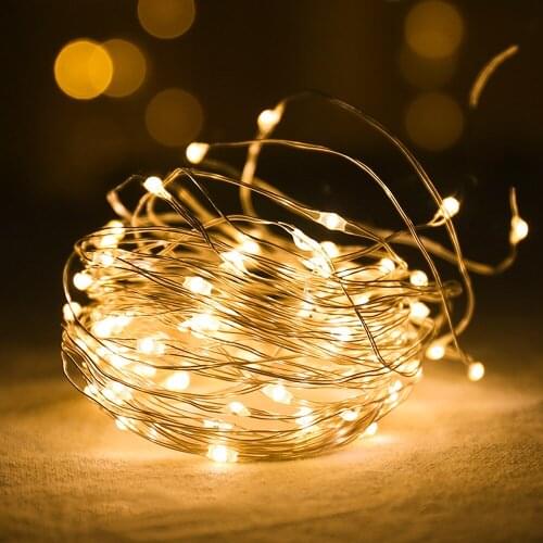 LED String Lights Silver Wire Waterproof USB Power Night Light Fairy Garland Light Christmas Wedding Party Home Decoration