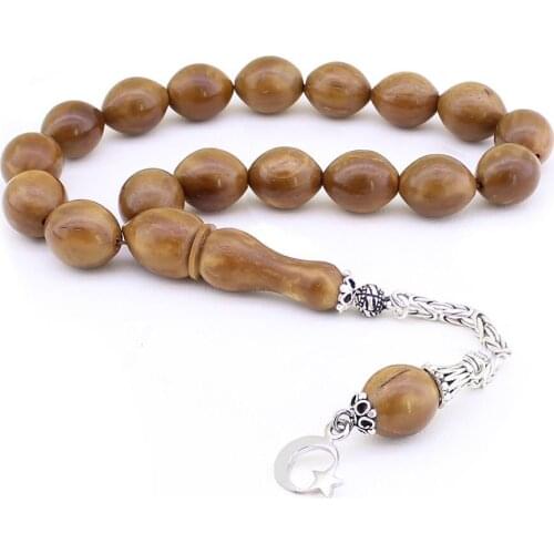 Tesbihane 925 Sterling Silver the Moon the stars Tassels Barley Cut Kuka Efe Prayer Beads