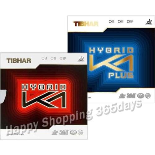 TIBHAR HYBRID K1 / K1 PLUS (Sticky rubber + Tension Sponge, forehand offensive) Pips-in Table Tennis Rubber Ping Pong Sponge