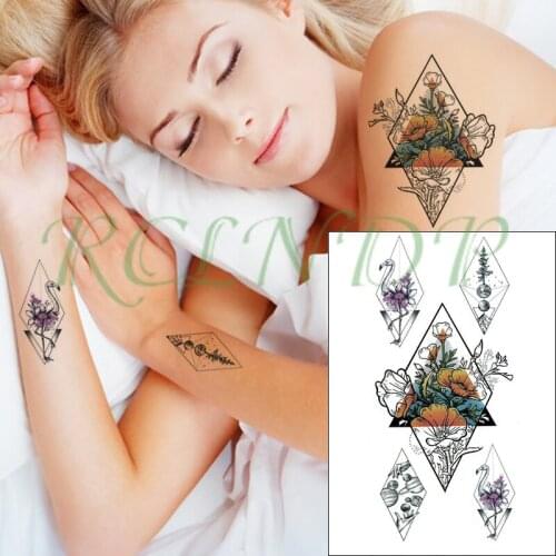 Waterproof Temporary Tattoo Sticker trangel flower bird tree planet hand tatto stickers flash tatoo fake tattoos for girl women