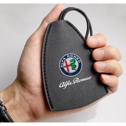 Pull-Out Key Case Key Holder PU Leather For Alfa Romeo Giulia Stelvio 159 147 Manager suitable for daily use Leather key bag
