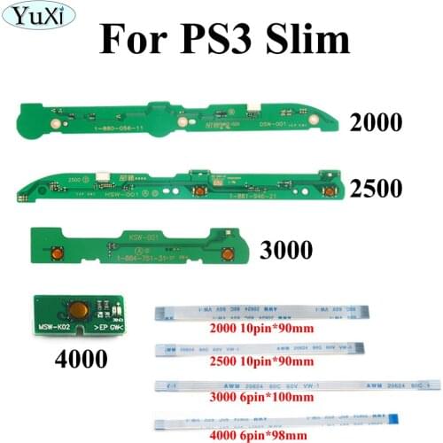 YuXi For Sony PS3 2000 2500 3000 4000 Super Slim Power Button On OFF Switch Board Ribbon Cable Board Flex Cable