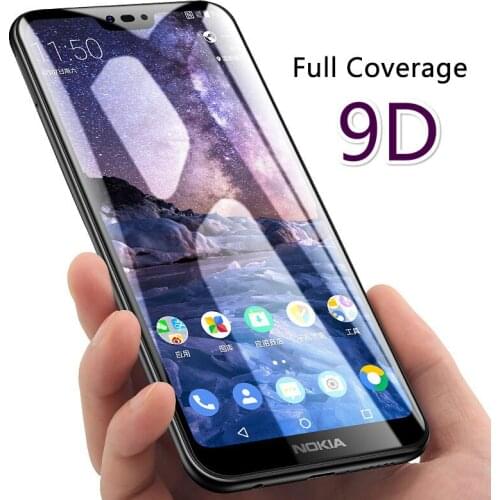9D Protective Glass For Nokia 4.2 3.2 3 6 7 8 3.1 5.1 6.1 7.1 8.1 Plus Screen Protector for Nokia 8.1 7 Plus 5.1 6.1 Film Cover