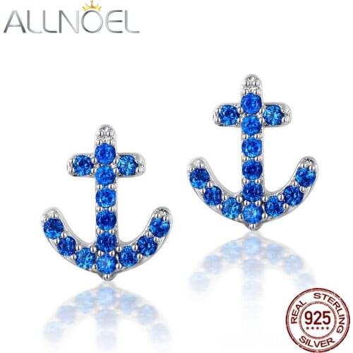 ALLNOEL 925 Sterling Silver Earrings For Women Colored Zircon Sapphire Diamond Earrings Gold Plating Party Wedding Fine Jewelry